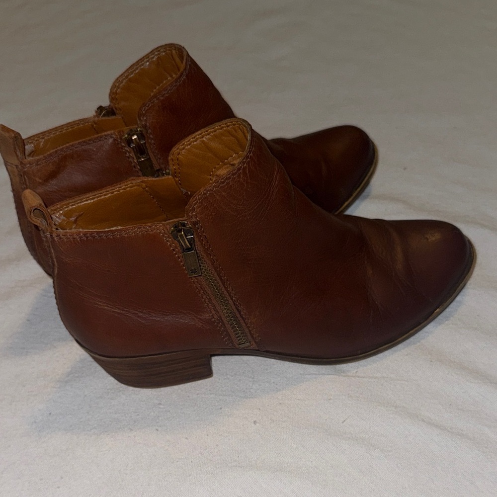 Lucky Brand Brown Leather Ankle Booties